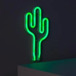 Neón LED Cactus Con Batería Verde.AA - LR6
