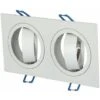 ARO Doble Orientable Aluminio Cuadrado Encastrable Blanco 2 ARO Doble Orientable Aluminio Cuadrado Encastrable Blanco -Trio Ventas 10701834 1