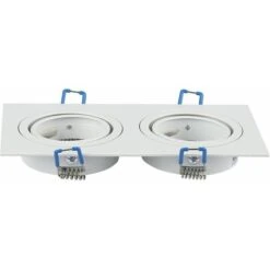 ARO Doble Orientable Aluminio Cuadrado Encastrable Blanco -Trio Ventas 10701834 5