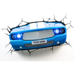 Luz Quitamiedos 3D Deco Light Coche Clásico Azul