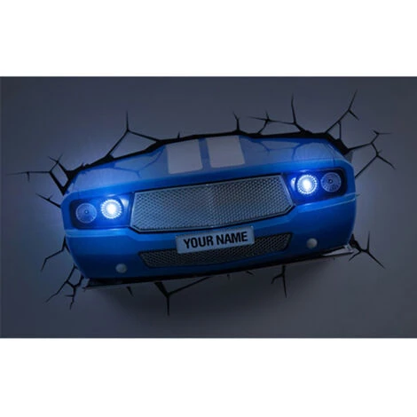 Luz Quitamiedos 3D Deco Light Coche Clásico Azul 4 Luz Quitamiedos 3D Deco Light Coche Clásico Azul - Imagen 2