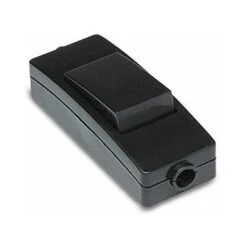 Interruptor Pasante Aereo Unipolar Para Lampara 2A 250V Negro