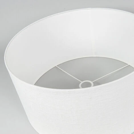 QAZQA Moderno Algodón Y Poliéster Pantalla Tela Blanca 50/50/25 , Redonda / Cilíndrica Pantalla Lámpara Colgante,Pantalla Lámpara De Pie 4 QAZQA Moderno Algodón Y Poliéster Pantalla Tela Blanca 50/50/25 , Redonda / Cilíndrica Pantalla Lámpara Colgante,Pantalla Lámpara De Pie - Imagen 2