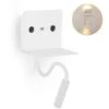 Aplique De Pared LED Para Lectura "SLANGE" 3W Orientable Y Base De Carga USB Blanco -Trio Ventas 13197923 1