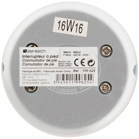 Interruptor De Pie Silver Para Lámparas - Zenitech 5 Interruptor De Pie Silver Para Lámparas - Zenitech - Imagen 3