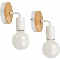 2PCS Apliques De Pared Metal Hierro Lámpara De Pared Led Moderna Para Cabecera Dormitorio Sala Pasillo Entrada De Restaurante (Blanco)