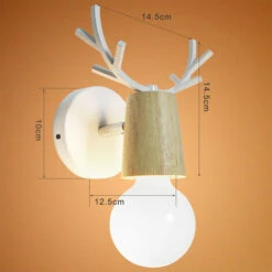Loft (Blanco)Lámpara De Pared Creativa De Ciervo Metal Madera E27 Aplique De Pared Para Casa Niño Dormitorio Hotel Bar Restaurante (Blanco) 11 Loft (Blanco)Lámpara De Pared Creativa De Ciervo Metal Madera E27 Aplique De Pared Para Casa Niño Dormitorio Hotel Bar Restaurante (Blanco) -Trio Ventas 14942509 5