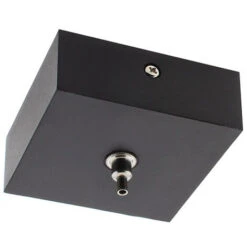 Florón Cuadrado Negro, 80x80mm, Ø3mm