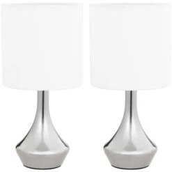 Lámparas De Mesa Táctiles 2 Unidades Blanco E14 VidaXL