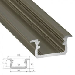 Perfíl Aluminio Tipo B 2,02M -Trio Ventas 17872871 4