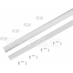 Perfil Aluminio Tira LED En Superficie 2 M - Difusor Plano Milky Cover 11 Perfil Aluminio Tira LED En Superficie 2 M - Difusor Plano Milky Cover -Trio Ventas 17901209 5