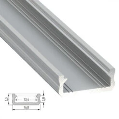 Perfíl Aluminio Tipo D 2,02M -Trio Ventas 18021445 5
