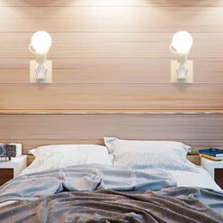 Lámpara De Pared Con Forma De Persona Apliques De Pared Creativa Vívida Lustre Infantil Moderna Para Habitación De Niños, Dormitorio, Pasillo, Restaurante, Cocina Blanco -Trio Ventas 19372669 3