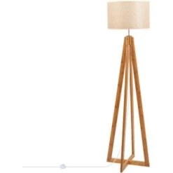 Lámpara De Pie De Madera Korsade Camel.