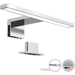 B.K.Licht - Lámpara Espejo De Baño LED IP44, 5W 230V, Pinza + Armario, Blanco Frío 4000k 650lm, 30 X 10.3 X 3.6 Cm