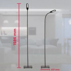 B.K. Licht Lampara De Pie Incl. 8W 600lm Module LED I Función De Memoria I Control Táctil I 3000K - 6000K Blanca-cálida - Blanca-fria -Trio Ventas 20100889 5