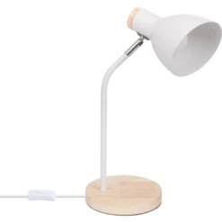 Lámpara Flexo Escritorio Metal Luxo Blanco.