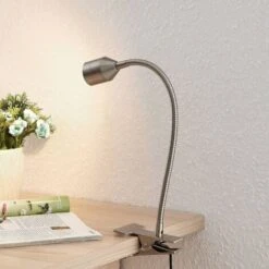 LED Lámpara De Pinza 'Djamila' (Moderno) En Gris Hecho De Aluminio E.o. Para Salón & Comedor (1 Llama,) De Lindby Lámpara De Mesa, Lámpara De Mesa, Lámpara De Lectura -Trio Ventas 22120375 4