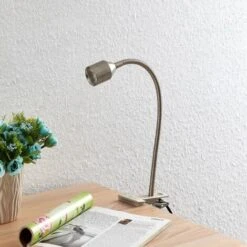 LED Lámpara De Pinza 'Djamila' (Moderno) En Gris Hecho De Aluminio E.o. Para Salón & Comedor (1 Llama,) De Lindby Lámpara De Mesa, Lámpara De Mesa, Lámpara De Lectura -Trio Ventas 22120375 5