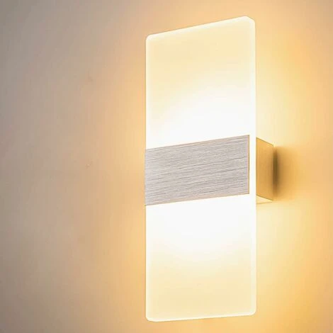 Apliques De Pared Led Simple Lámpara De Pared De Interior 12W Up Down Aplique De Pared Acrílico Moderno Para Sala De Estar Dormitorio Camino Pasillo Escaleras Balcón Blanco Cálido 3 Apliques De Pared Led Simple Lámpara De Pared De Interior 12W Up Down Aplique De Pared Acrílico Moderno Para Sala De Estar Dormitorio Camino Pasillo Escaleras Balcón Blanco Cálido