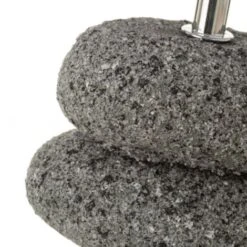 Lámpara De Mesita De Noche De Piedras Exótica De Cerámica Gris De 24 Cm - -Trio Ventas 24307801 3