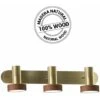 Regleta De Baño Con Focos LED 3x5W Cuero Viejo/Madera IP23 -Trio Ventas 24458170 1