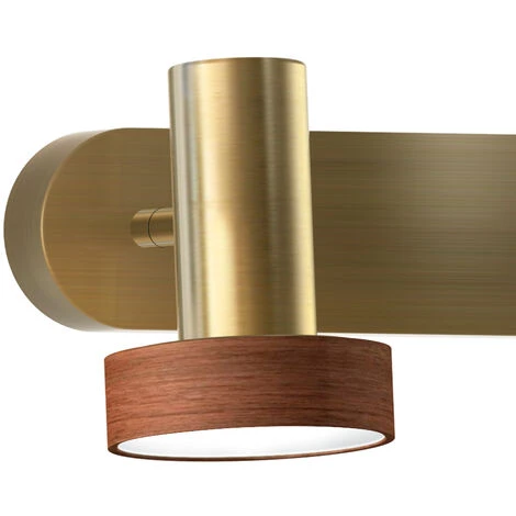 Regleta De Baño Con Focos LED 3x5W Cuero Viejo/Madera IP23 4 Regleta De Baño Con Focos LED 3x5W Cuero Viejo/Madera IP23 - Imagen 2