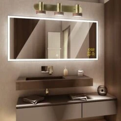 Regleta De Baño Con Focos LED 3x5W Cuero Viejo/Madera IP23 9 Regleta De Baño Con Focos LED 3x5W Cuero Viejo/Madera IP23 -Trio Ventas 24458170 4