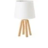 Lámpara De Mesita De Noche Nórdica De Madera De Roble Beige, De ø 21x34 Cm - -Trio Ventas 26755573 1
