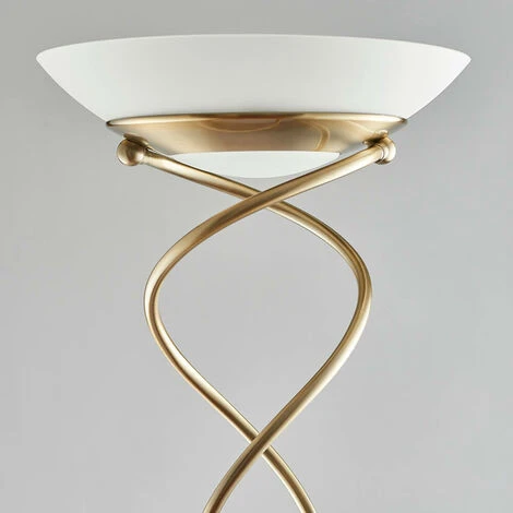 Lámpara De Pie Monaco Con Luz De Lectura, Latón Antiguo 5 Lámpara De Pie Monaco Con Luz De Lectura, Latón Antiguo - Imagen 3