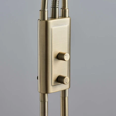 Lámpara De Pie Monaco Con Luz De Lectura, Latón Antiguo 7 Lámpara De Pie Monaco Con Luz De Lectura, Latón Antiguo - Imagen 5