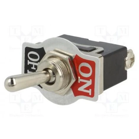 Interruptor Palanca Unipolar OFF-ON 10A/250Vac Terminales Tornillos 3 Interruptor Palanca Unipolar OFF-ON 10A/250Vac Terminales Tornillos