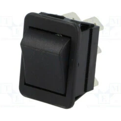 OEM Pulsador Basculante Bipolar 16A/250Vac ON-(ON) Color Negro