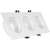 Aro Downlight Cuadrado Basculante Para Tres Bombillas LED GU10 / GU5.3 Corte 75x235 Mm Blanco. -Trio Ventas 28740655 1