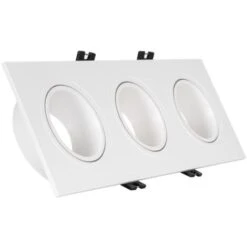 Aro Downlight Cuadrado Basculante Para Tres Bombillas LED GU10 / GU5.3 Corte 75x235 Mm Blanco. 10 Aro Downlight Cuadrado Basculante Para Tres Bombillas LED GU10 / GU5.3 Corte 75x235 Mm Blanco. -Trio Ventas 28740655 4