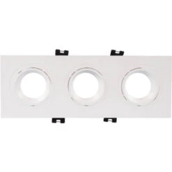 Aro Downlight Cuadrado Basculante Para Tres Bombillas LED GU10 / GU5.3 Corte 75x235 Mm Blanco. 11 Aro Downlight Cuadrado Basculante Para Tres Bombillas LED GU10 / GU5.3 Corte 75x235 Mm Blanco. -Trio Ventas 28740655 5