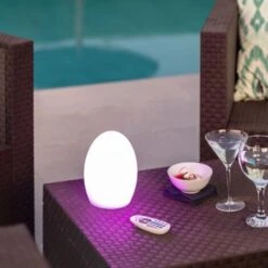 Lámpara De Mesa LED 2.5W RGB Portátil Para Exterior Con Batería Recargable Muna RGB .1100 MAh