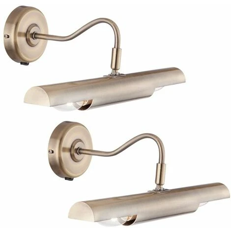 Lámpara Para Cuadros De Pared De Latón Lámpara Para Cuadros De Latón Antiguo Espejo De Metal Ligero, Foco Móvil Con Interruptor, 36,5 Cm, Juego De 2 3 Lámpara Para Cuadros De Pared De Latón Lámpara Para Cuadros De Latón Antiguo Espejo De Metal Ligero, Foco Móvil Con Interruptor, 36,5 Cm, Juego De 2