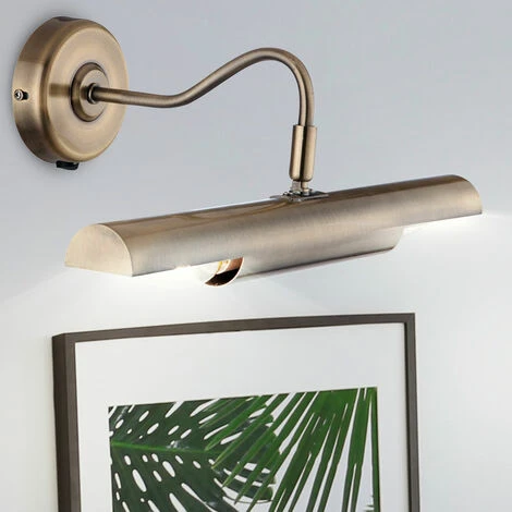 Lámpara Para Cuadros De Pared De Latón Lámpara Para Cuadros De Latón Antiguo Espejo De Metal Ligero, Foco Móvil Con Interruptor, 36,5 Cm, Juego De 2 5 Lámpara Para Cuadros De Pared De Latón Lámpara Para Cuadros De Latón Antiguo Espejo De Metal Ligero, Foco Móvil Con Interruptor, 36,5 Cm, Juego De 2 - Imagen 3