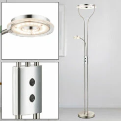 22.5 Watt LED Flexo Floor Lamp Uplighter Floor Lamp Floodlight Reading Lamp Globo 59038N