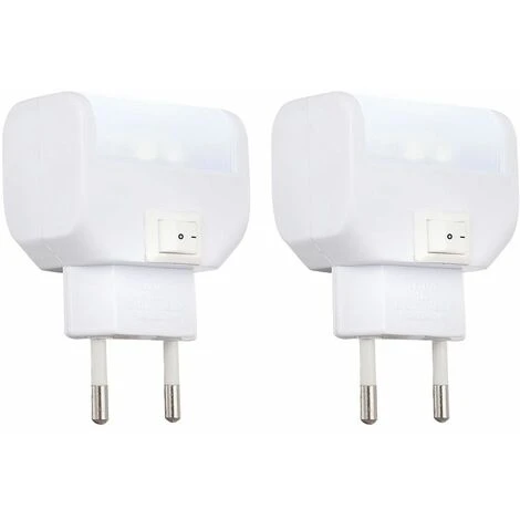 Juego De 2 Luces LED De Pared Luz Nocturna Para Habitación De Niños Lámparas De Enchufe De Luz Diurna 3 Juego De 2 Luces LED De Pared Luz Nocturna Para Habitación De Niños Lámparas De Enchufe De Luz Diurna