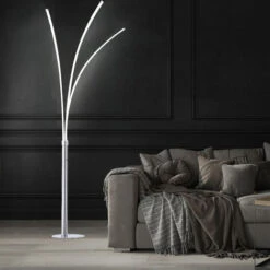 Proyector De Techo LED Lámpara De Pie Lámpara De Foco De Pie De Sala De Estar Cromado LeuchtenDirekt 15383-55 -Trio Ventas 29391965 5