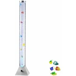 Lámpara De Agua Con Cambio De Color LED RGB, Peces Redondos, Soporte Colorido, Decoración Ligera, Columna De Burbujas Económica