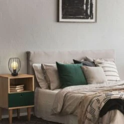 B.K.Licht I Lámpara De Mesa De Alambre I E27 I Interruptor De Cable I Lámpara De Mesa Vintage De 1 Quemador Con Pantalla Metálica I Altura 25,6 Cm I Negro I Sin Bombilla -Trio Ventas 29666148 3