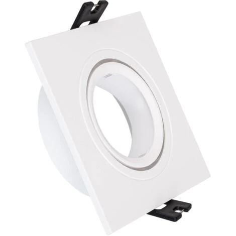 Aro Downlight Cuadrado Basculante Para Bombilla LED GU10 / GU5.3 Corte Ø 75 Mm Blanco Mate. 3 Aro Downlight Cuadrado Basculante Para Bombilla LED GU10 / GU5.3 Corte Ø 75 Mm Blanco Mate.