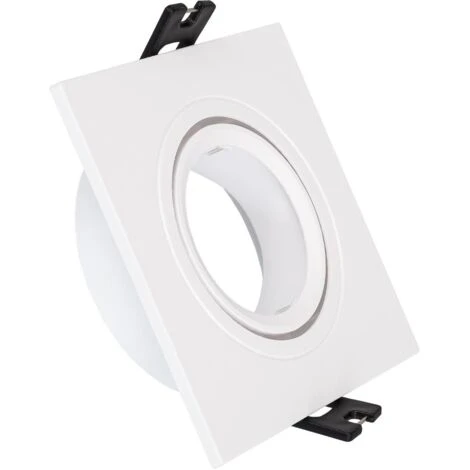 Aro Downlight Cuadrado Basculante Para Bombilla LED GU10 / GU5.3 Corte Ø 75 Mm Blanco Mate. 5 Aro Downlight Cuadrado Basculante Para Bombilla LED GU10 / GU5.3 Corte Ø 75 Mm Blanco Mate. - Imagen 3