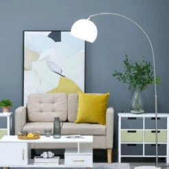 HOMCOM Lámpara De Pie Ajustable En Altura De 130-180cm Necesaria Bombilla E27 Máx. 40W -Trio Ventas 30483463 3