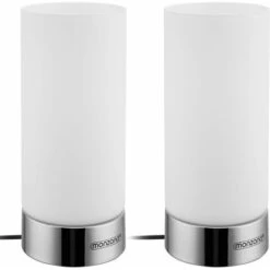 Monzana Set De 2 Lámparas De Mesa Con Función Tácil 3 Niveles De Luminosidad Luz Modelos Varios 2er Set Golau (de)