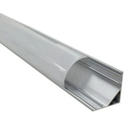 Pack 4x Perfil De Aluminio 1M 45º Para Tira LED. Tapones Y Clips Incluidos