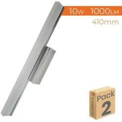 Aplique LED Para Baño Cromado 40cm 10W 1000LM 6500K Blanco Frío 6500K - Pack 2 Uds.